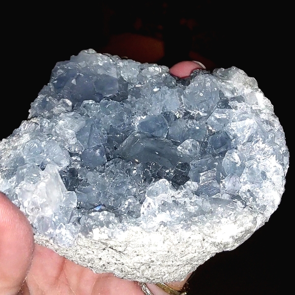Big & Sparkling Blue Celestite Cluster - Picture 5 of 14